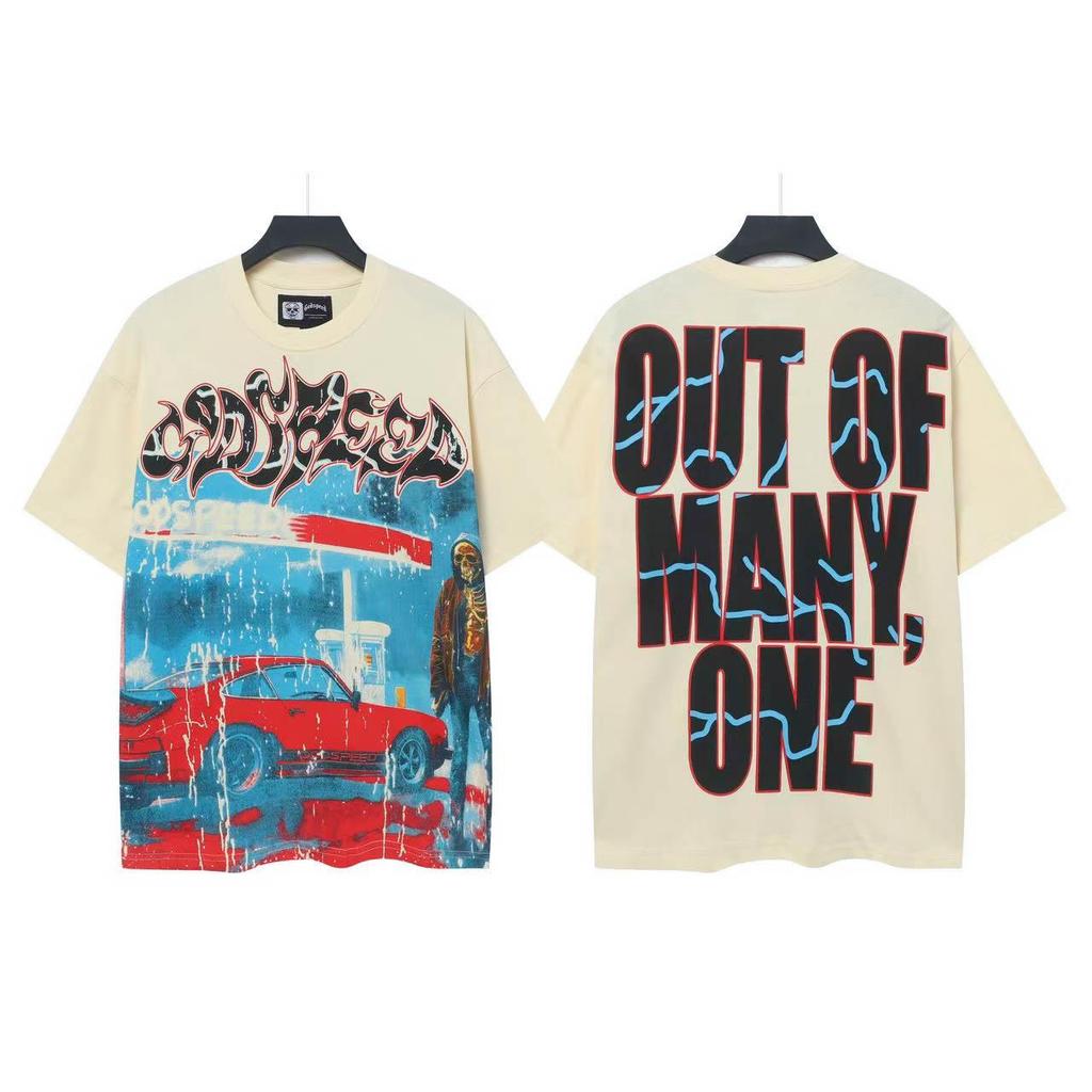 Vintage Skull Rock Band Short-Sleeve Casual Loose T-Shirt for Couples