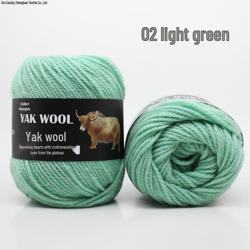 Yak Wool 3-Ply Hand-Knitted Medium-Thick Yarn for Sweaters, Coats, Scarves, and Hats (DIY).