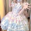 Sweet Lolita Young Girls Lolita Fashion Handmade Couture Frilly Dress Princess Core Women Boutique Wedding Party Costume
