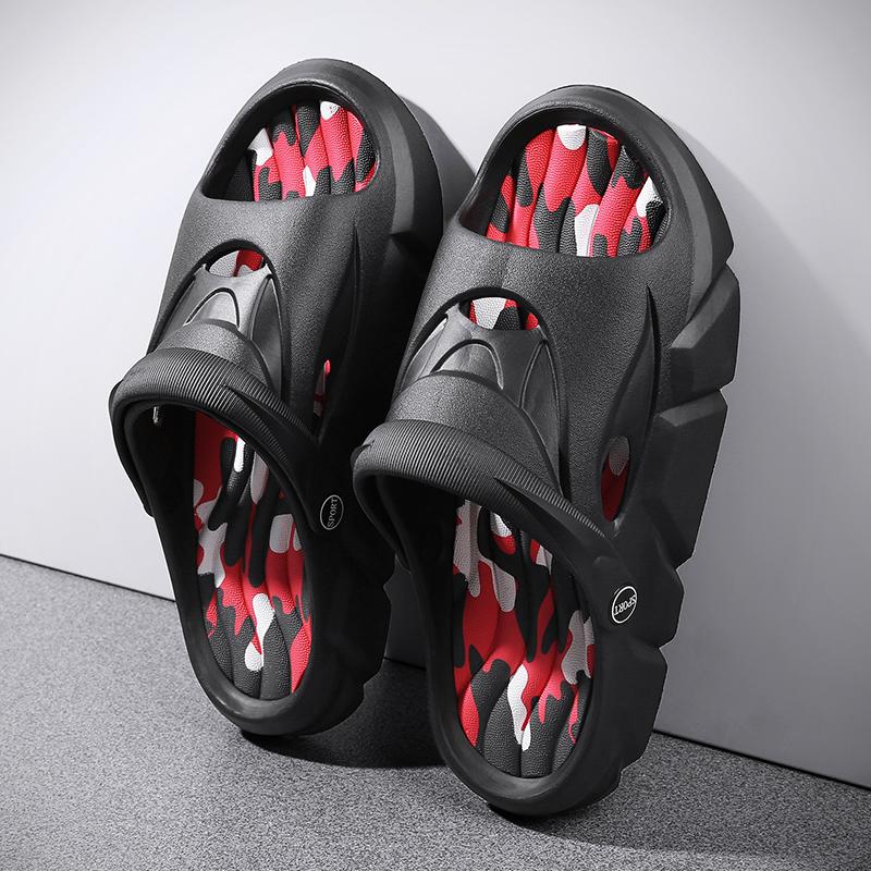 

Летние мужские сандалии с мягкой подошвой, качественные быстросохнущие мужские туфли, модная дышащая мужская пляжная обувь, уличные тапочки из ЭВА 39 чёрный