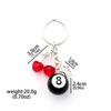 Hiphop Zwart 8 Biljart Sleutelhanger Mini Bal Sleutelhanger Hars Hanger Kers Decoratieve Sieraden Cadeau Doel Winnaar Bal Accessoires
