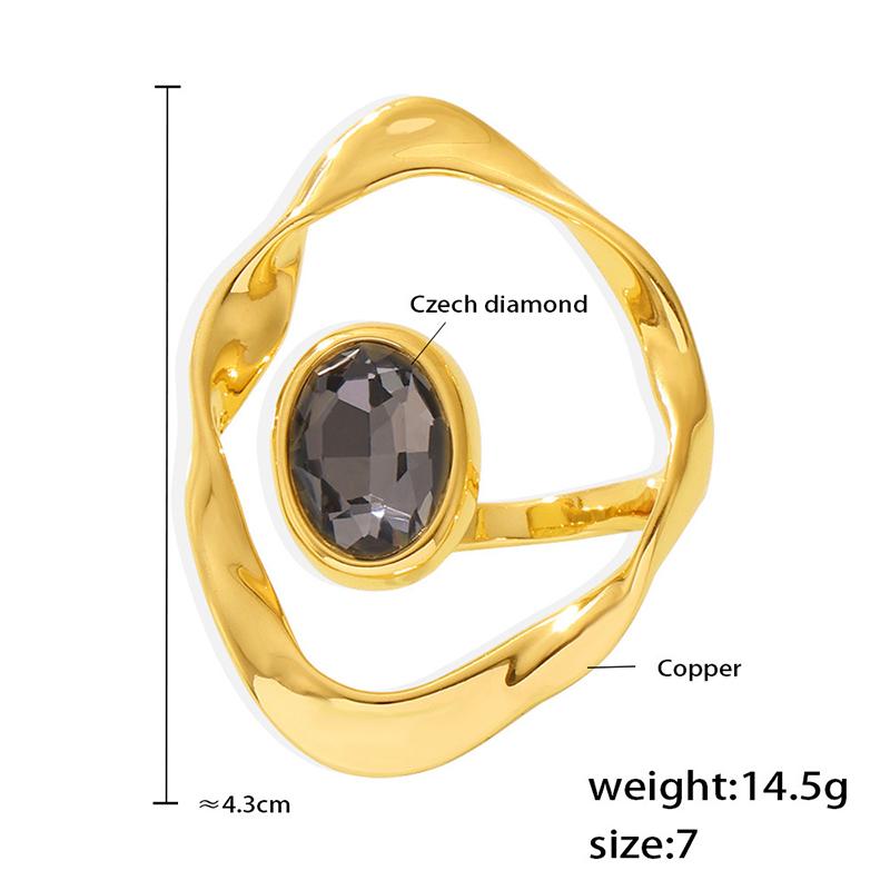 

Необычное кольцо-гипербола с геометрическим переплетением для женщин, с покрытием из 18-каратного золота, водонепроницаемое, эстетичные женские кольца