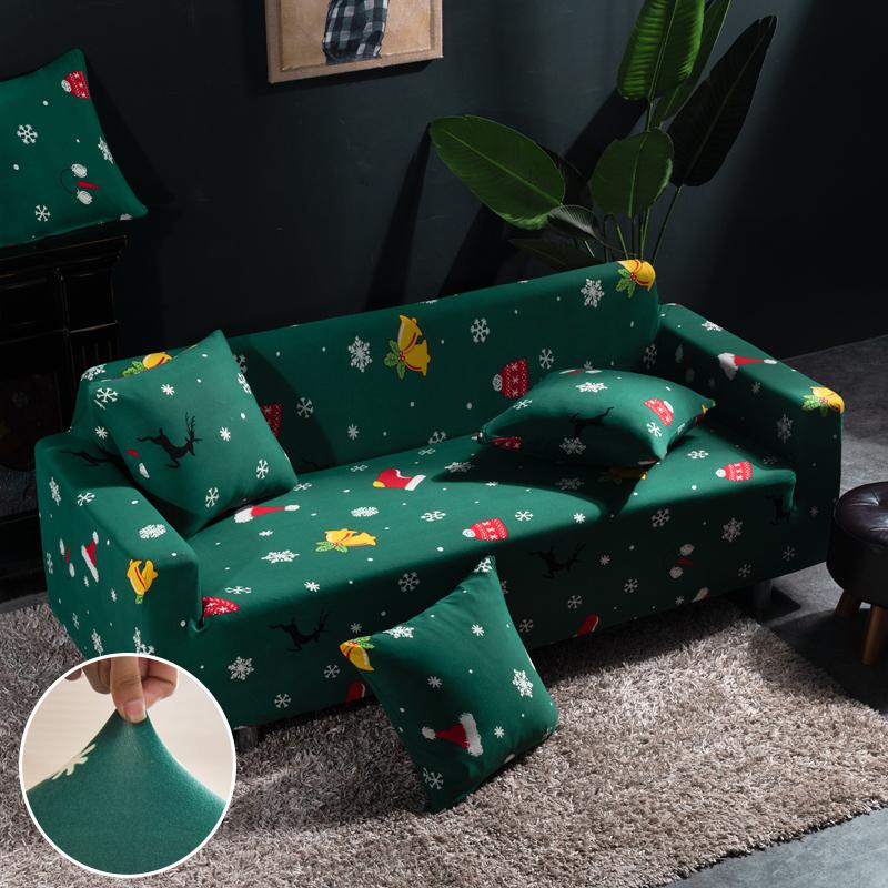 Christmas Sofa Slipcovers Stretch Sofa Cover for Living Room Kids Pets All Inclusive Couch Cover Non Slip Furniture Protector
