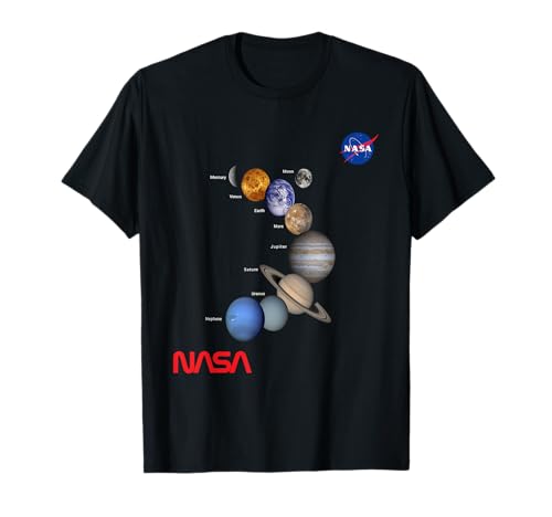 NASA Solar System Planet Worm Emblem Logo T-Shirt