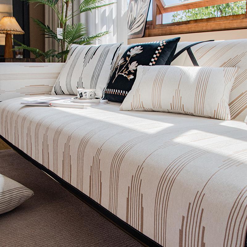 Chenier Sofa Cushion Is Universal In All Seasons, Simple And Modern Non-Slip Seat Cushion  New Leather Sofa Cover Cover Cloth