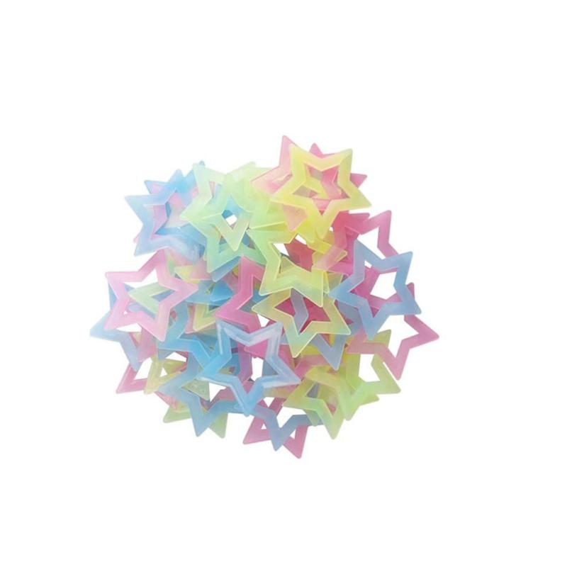 

Світяться зірки, місяць, сніжинки, візерунок, наклейки на стіну, прикраса побутової кімнати 40pcs hollow stars