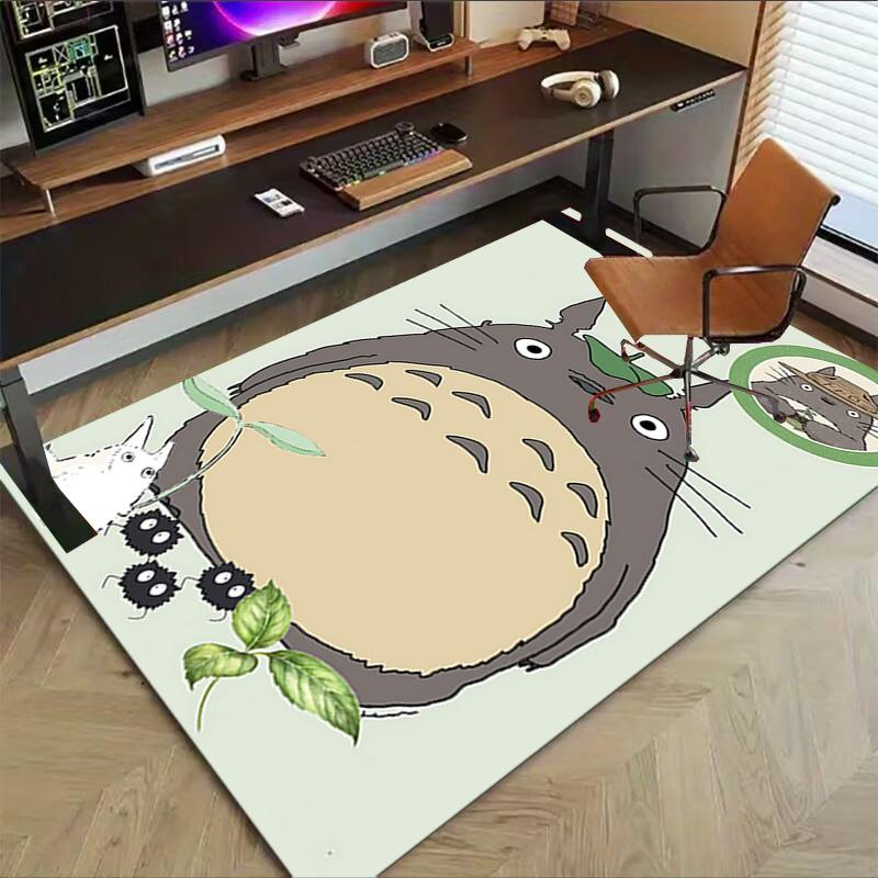 1 Stück Totoro Freunde Teppich für Spielzimmer Schlafzimmer Wohnzimmer Sofa Heimdeko, Kinder Spielbereich Teppich Rutschfeste Fußmatte Y72911