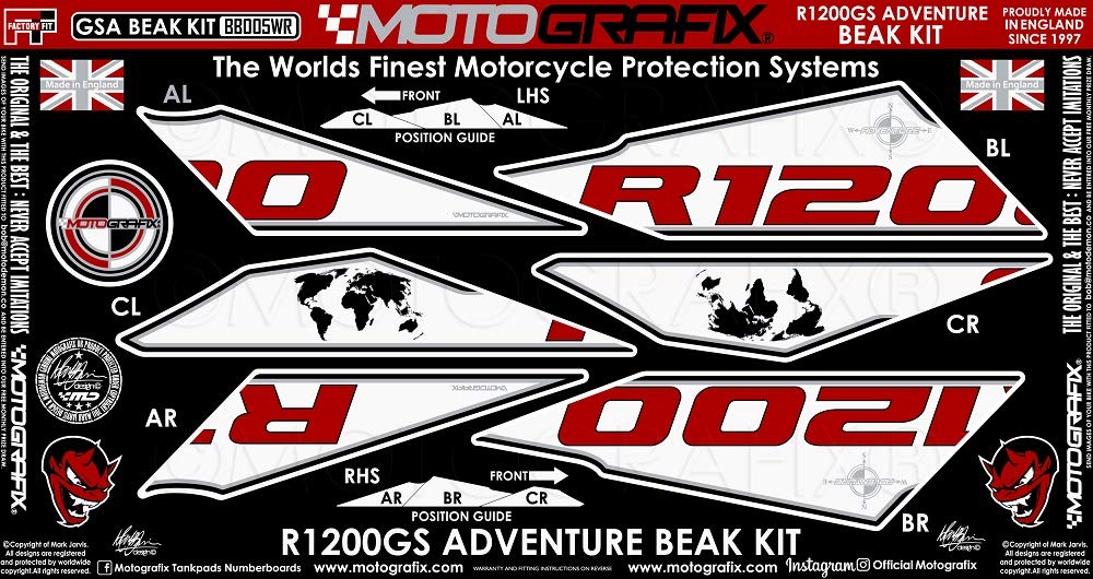 

MOTOGRAFIX BEAK PROTECTION KIT (White) for BMW R1250GS/Adventure 2019- (Kalamata Style Special Edition) MT-BB005WR
