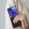 Für Motorola Razr 50 Ultra 5G Hülle Kohlefaser-Textur Sturzsichere PC-Handyhülle