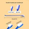 5pcs/set Long Handle Pet Toothbrush Double-head Dog Toothbrushes Oral Care Dog Teeth Cleaning Soft Hair Cat Toothbrush