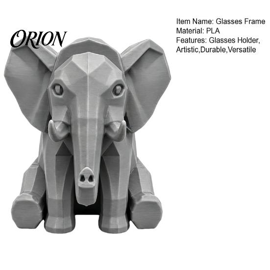 3D Printed Spectacle Stand Elephant Shape Glasses Holder, Geometric Eyeglass Display Stable Desktop Storage Organizer, Decorative Ornament for