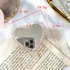 Creative Love Airbag Bracket Transparent Glitter Mirror Creative Diy Lazy Desktop Retractable Mobile Phone Holder