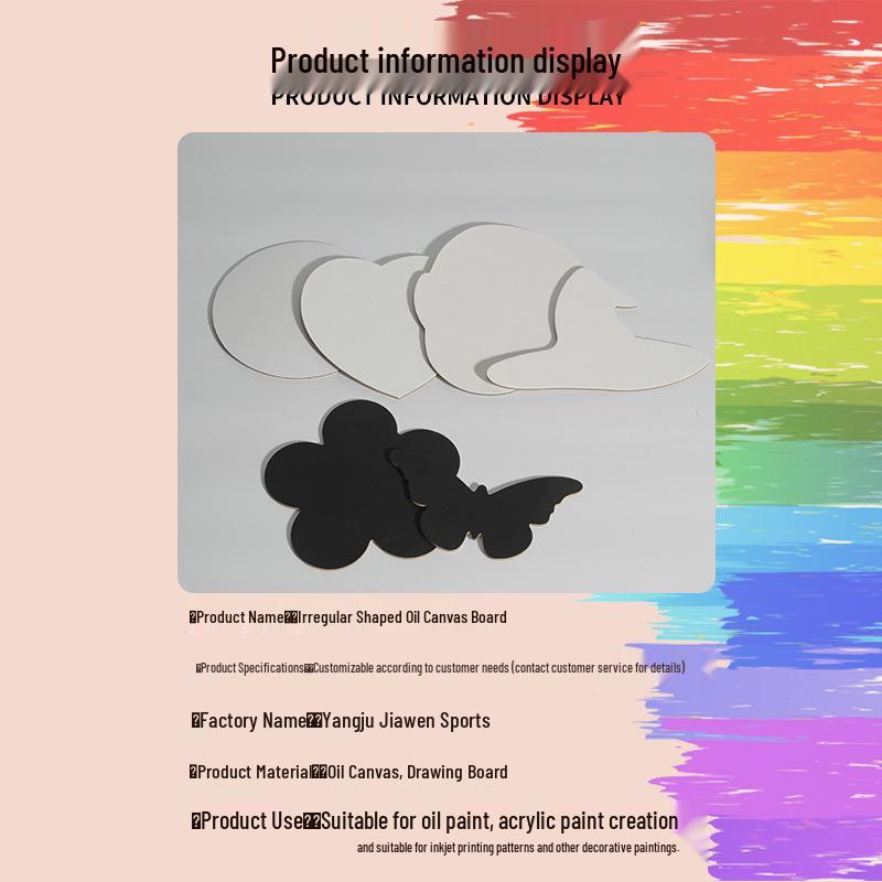 Yeni Başlayanlar İçin Saf Pamuk Düzensiz Kanvas Panolar - Akrilik Doku ve Yağlı Boya Pratik Çerçevesi