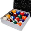 WARMTOOL Billiard Set of Hard Resin Set of Nine Billiard Cue Balls, 16, 57.2mm Balls, Plastic, (Full 16), Eight,