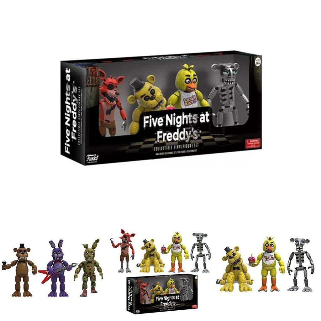 Superbe lot de 4 figurines articulées Five Nights At Freddy's Pizza Simulator pour une collection ultime