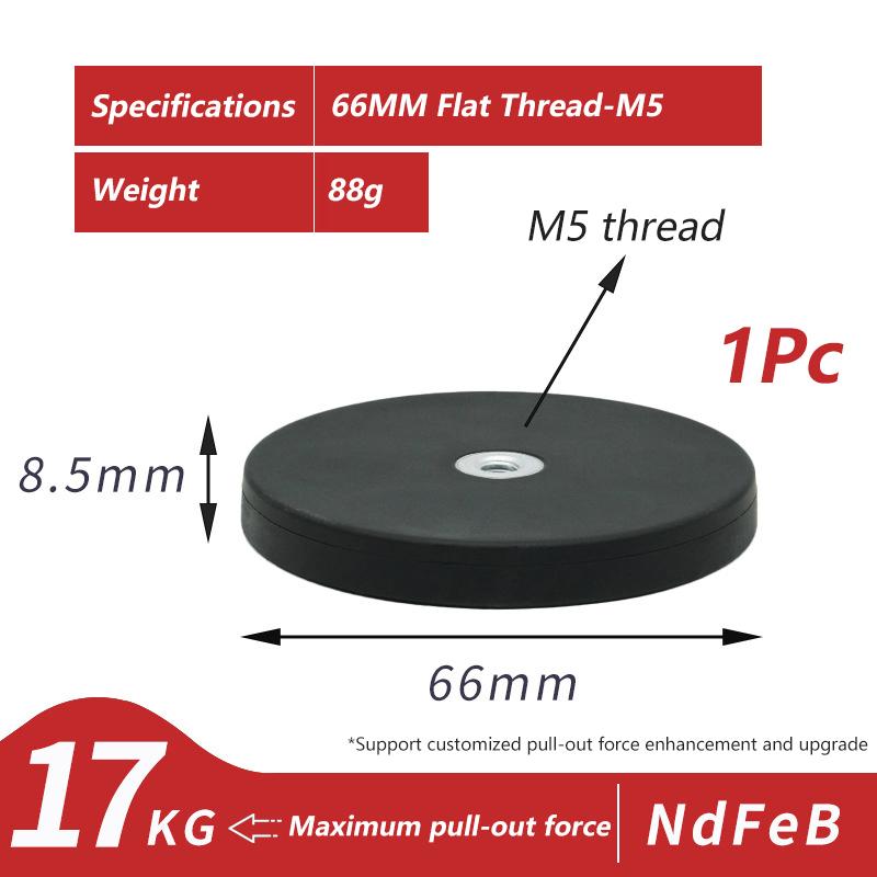 1/2Pcs 43/66/88Mm Bolt Mini Magnetic Base Mount Bracket Clamp Led Work Light Bar Holder For Suv Offroad M4/M6/M8 Internal Thread