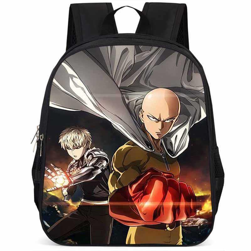 One Punch Man 15-inch Large Capacity Lightweight Oxford School Backpack For Kids