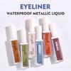 12 Colors Waterproof Metallic Liquid Eyeliner Long-lasting Green Gold Blue Sweatproof Quick-drying Eyeliner Pencil Eyes Makeup