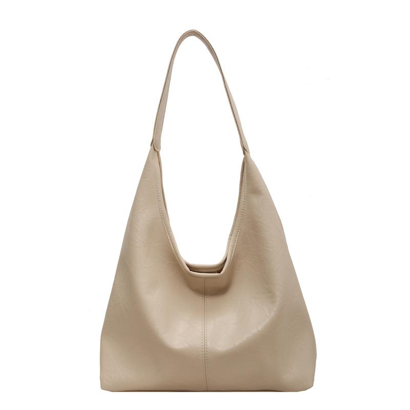Soft PU Leather Shoulder Bag for Women Wedding Totes All-match Commuter Underarm Bag Fashion Large Capacity Handbag