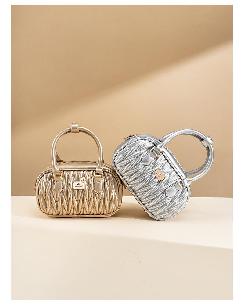 Luxury Women's Large Capacity Pleated Handbag - Fashionable Crossbody & Shoulder Bag