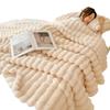 Plush Nap Blanket 200x150cm Bed Sheet Cover Blanket Simple Faux Rabbit Fur Blanket  Living Room