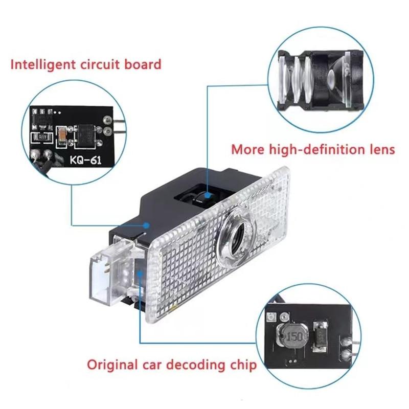 2X LED Car Door Logo Projector Lamps Welcome Light For BMW 1 2 3 4 5 6 7 Series X1 X3 X4 X5 X6 X2 X7 F10 F15 F16 F20 F30 M M3 M5