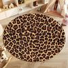 Leopard Print Round Rug for Stylish Living Rooms Round Carpet for Home Sofa Bedroom, Gift
