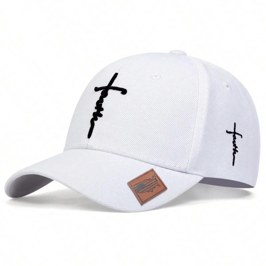Unisex Letter Cross Embroidery Baseball Caps Outdoor Adjustable Spring And Autumn Casual Sunscreen Hat