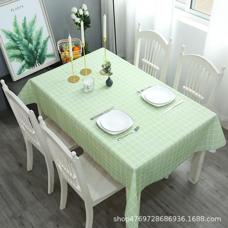 Tablecloth Waterproof And Oil-Proof Leave-In Nordic Rectangular Dining Table Cloth Coffee Table Tablecloth Pvc Student Desk Mat