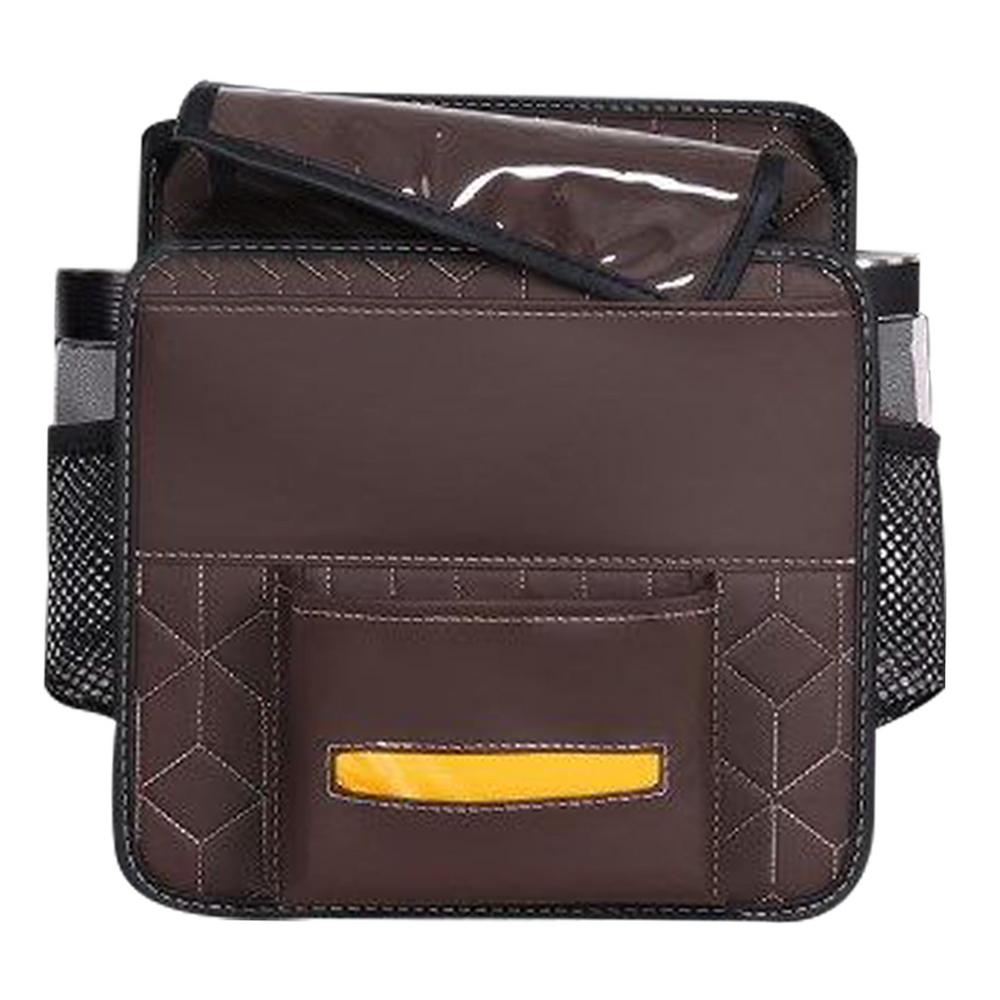 Car Storage Bag Multifunctional PU Leather Between Seats Organizer Portable & Reusable Car Spacious Storage For Phone Purse Keys