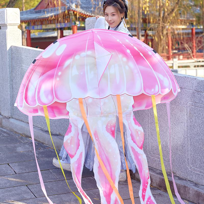 2026 New Cartoon Jellyfish Kite for Beginners – Easy to Fly Outdoors for Kids and Adults