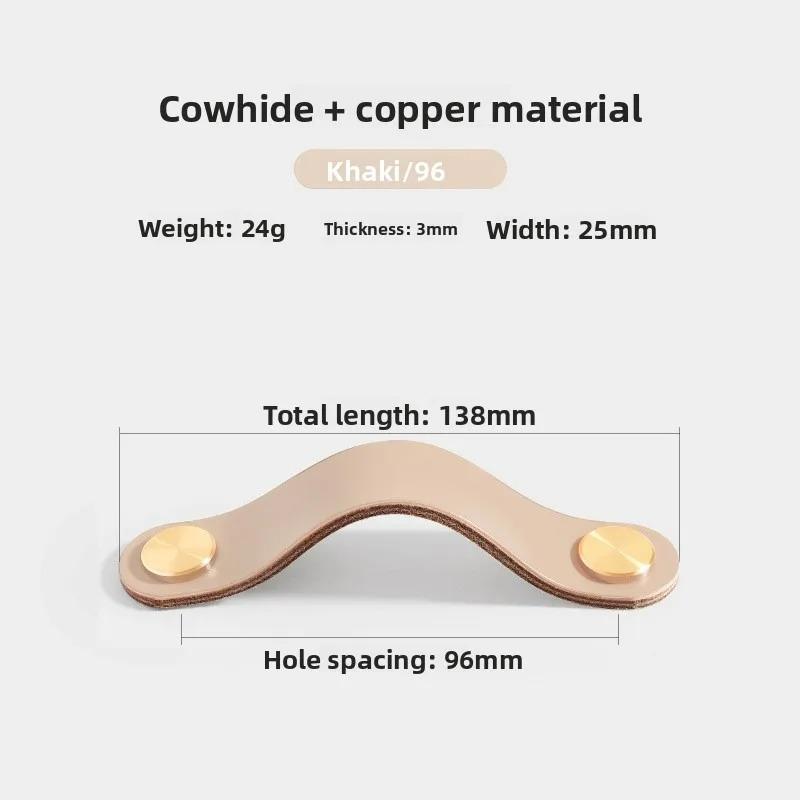 Leather Handles Cabinet Knobs Leather Drawer Pulls for Kitchen Cabinet Drawers Bathroom Dressers