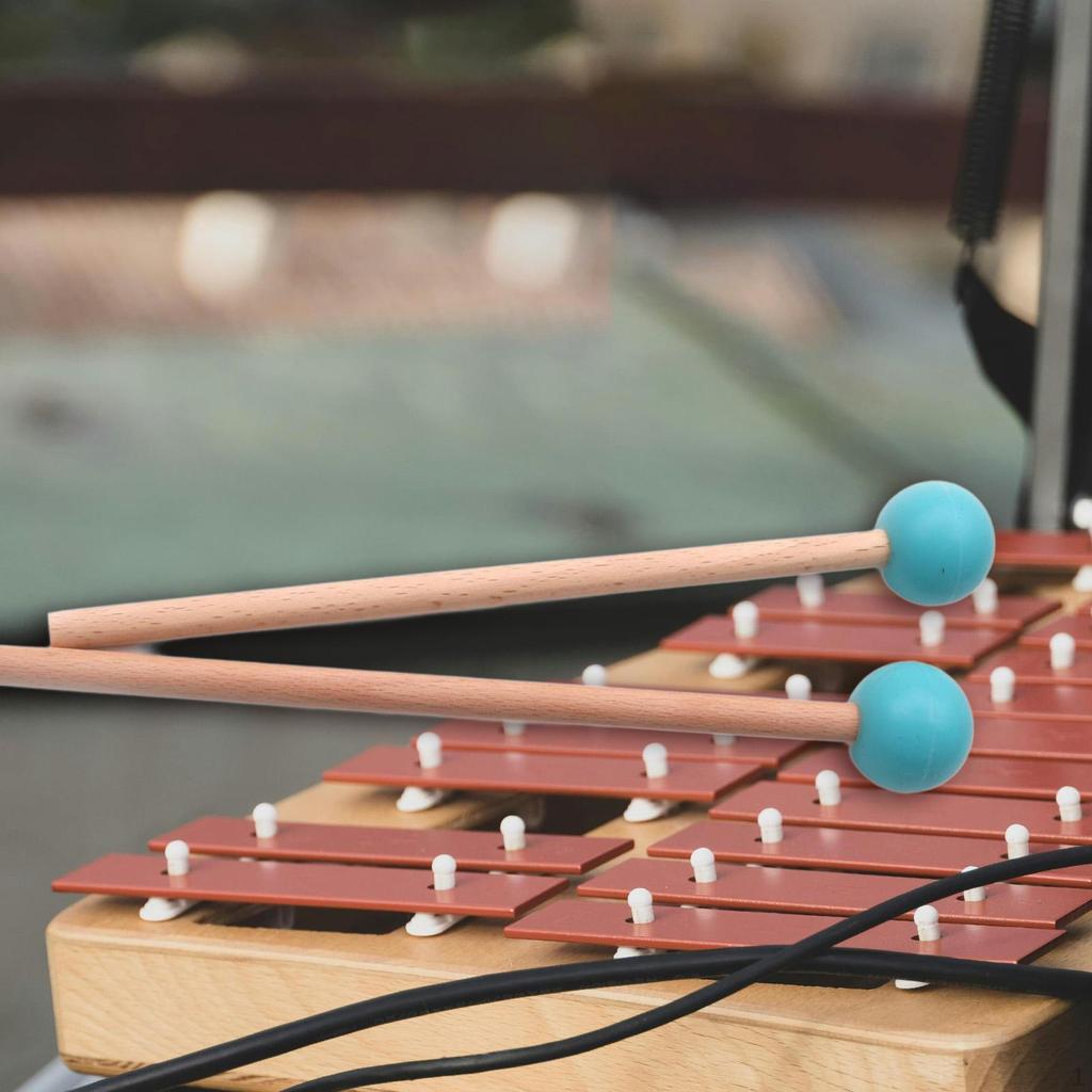 2 Pieces Wood Mallets Drum Mallet Stick Gong Accessories Snare Percussion Sticks Marimba