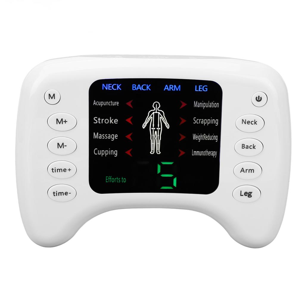 Electronic Pulse Massager Adjustable 15 Gears 8 Modes Timer Dual Output Muscle Stimulator Pulse Massager