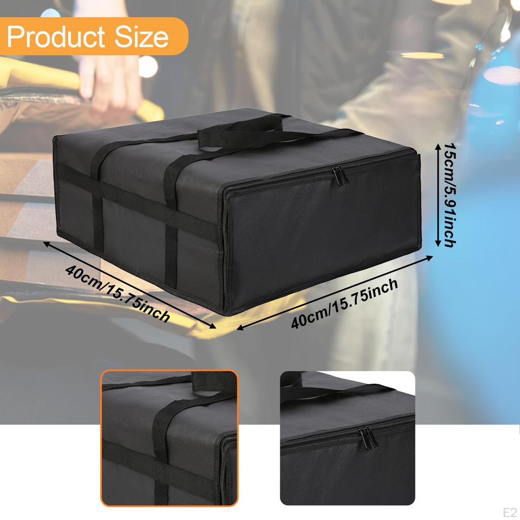 Pizza Delivery Bag Carrying Case Portable Professional Easy to Clean Warmer Reusable for
