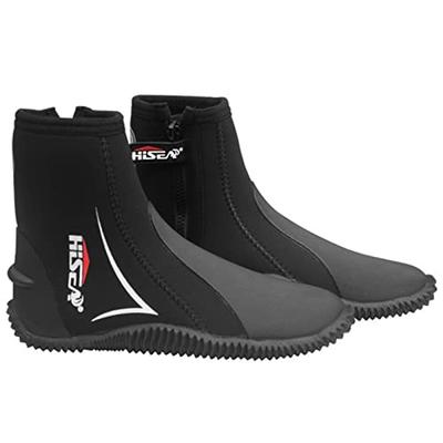 Lixada 5mm Neoprene Diving Boots with Side Zipper, Unisex, for Snorkeling, Scuba Diving, Diving Socks, Surf Boots, Neoprene Socks, Hot Springs, Fishin