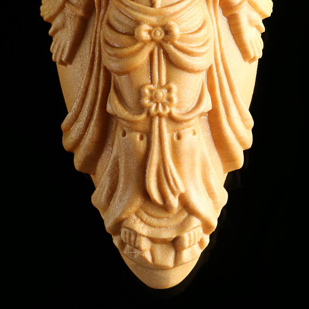 Wood Statue Of Kwan Yin The Bodhisattva Of Compassion Hand Carved In - Foto 13