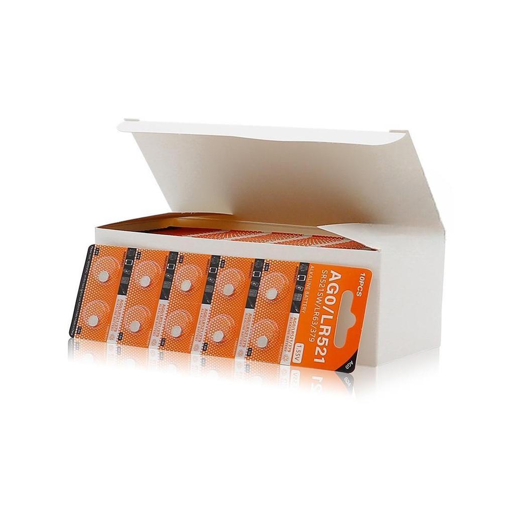 High Capacity Button Cell Battery Pack of 10/20/30/40pcs LR521 AG0 Batteries 8mAh 1.55V Button Cell Reliable Power