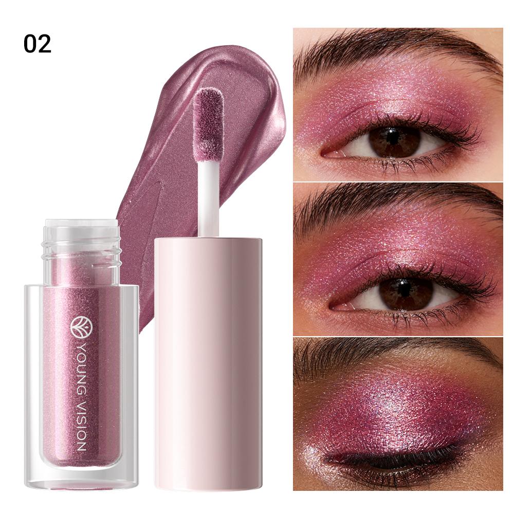 6-color Waterproof Metallic Liquid Eyeshadow Sparkle Glitter Eye Pigment Long Lasting Quick Dry Eye Makeup for Women