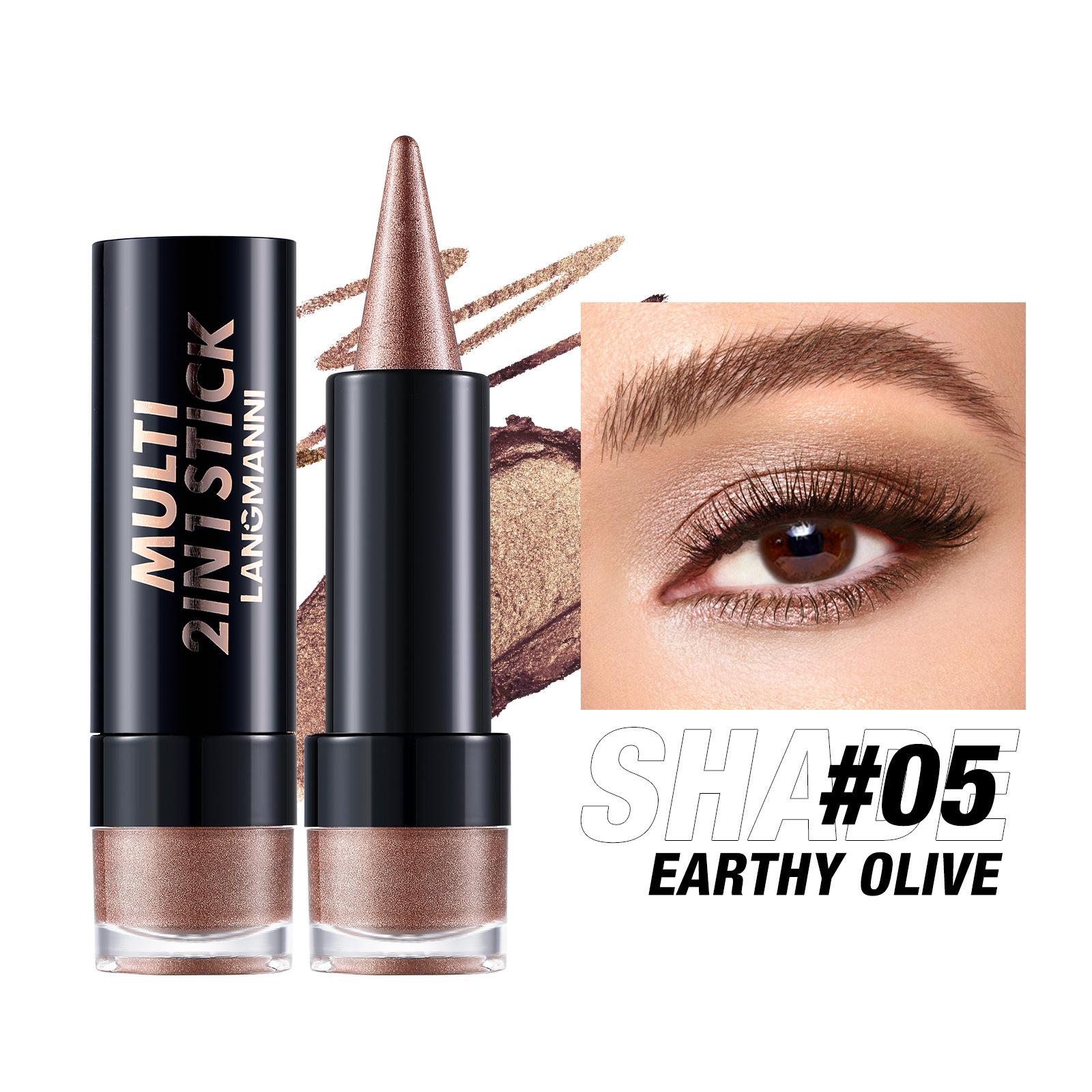 

2-в-1 мерцающий карандаш для век, двухсторонние тени-карандаш, 10 цветов, стойкие, не размазываются, многофункциональный макияж глаз 05