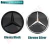 Hot Car Sticker LED Mirror Black Border For Mercedes Benz GLC X253 GLE W167 GLS X167 V W447 silver Border Newest 3D Front Grill 