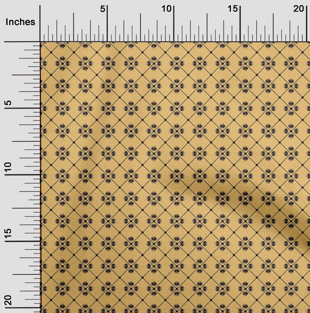 oneOone Cotton Flex Fabric Geometric Ikat Print Sewing Fabric BTY 40 Inch