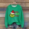 Women's Christmas Print Cardigan Long Sleeve Round Neck Knit Top