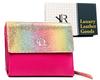 Carteira feminina de couro RV-786-SLA-4835 DOT-PINK