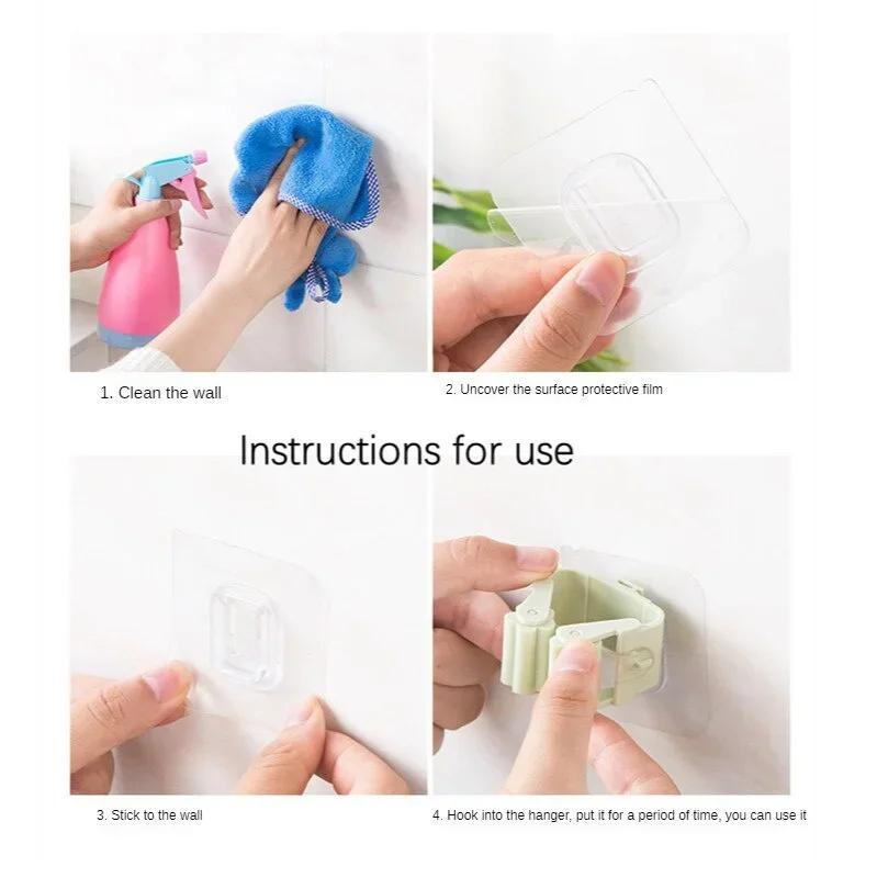 Multifunkční lepidlo Víceúčelové háčky Nástěnný organizér mopu Držák na deštníky Držák na domácí kartáč Smeták Závěs na odkládání Stojan