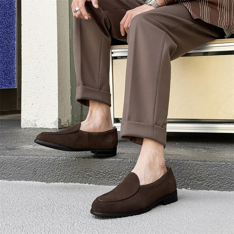 2025 neue lässige bequeme Schuhe matt ein Pedal britischer Lazy Loafer Lederschuhe Doudou Schuhe Tide 941212-X