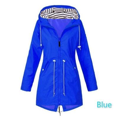 Women Rain Jacket Long Sleeve Waterproof Raincoat Hiking Running Coat Fashion Jackets