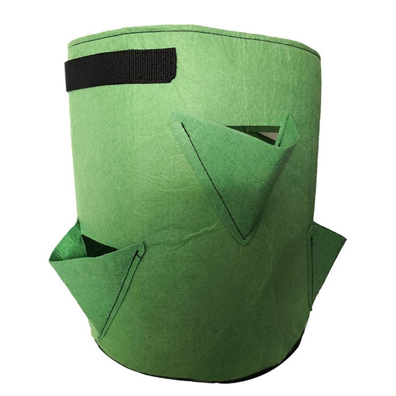 Garden Strawberry Planter Grow Bag Flower Fabric Pots Home Non Woven Jardin Veg  Tomato Planting Container