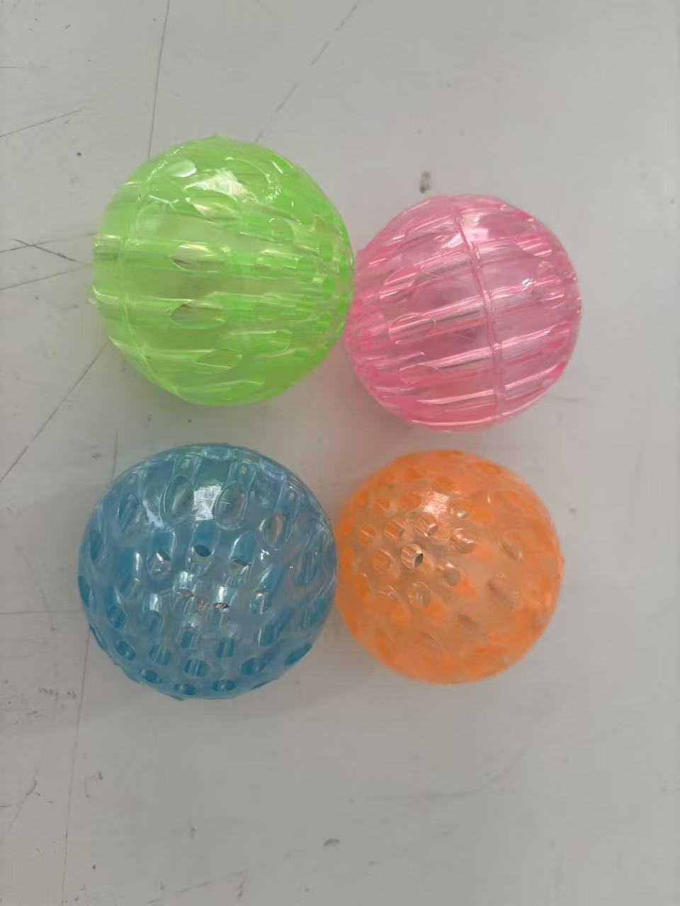 Luminous Elastic Pet Chew Ball - Indestructible Flashing Honeycomb Toy