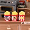 10Pcs Dollhouse Miniature Simulation Popcorn Bucket Model Micro Landscape Ornaments Doll House Accessories Kids Pretend Toy Gift